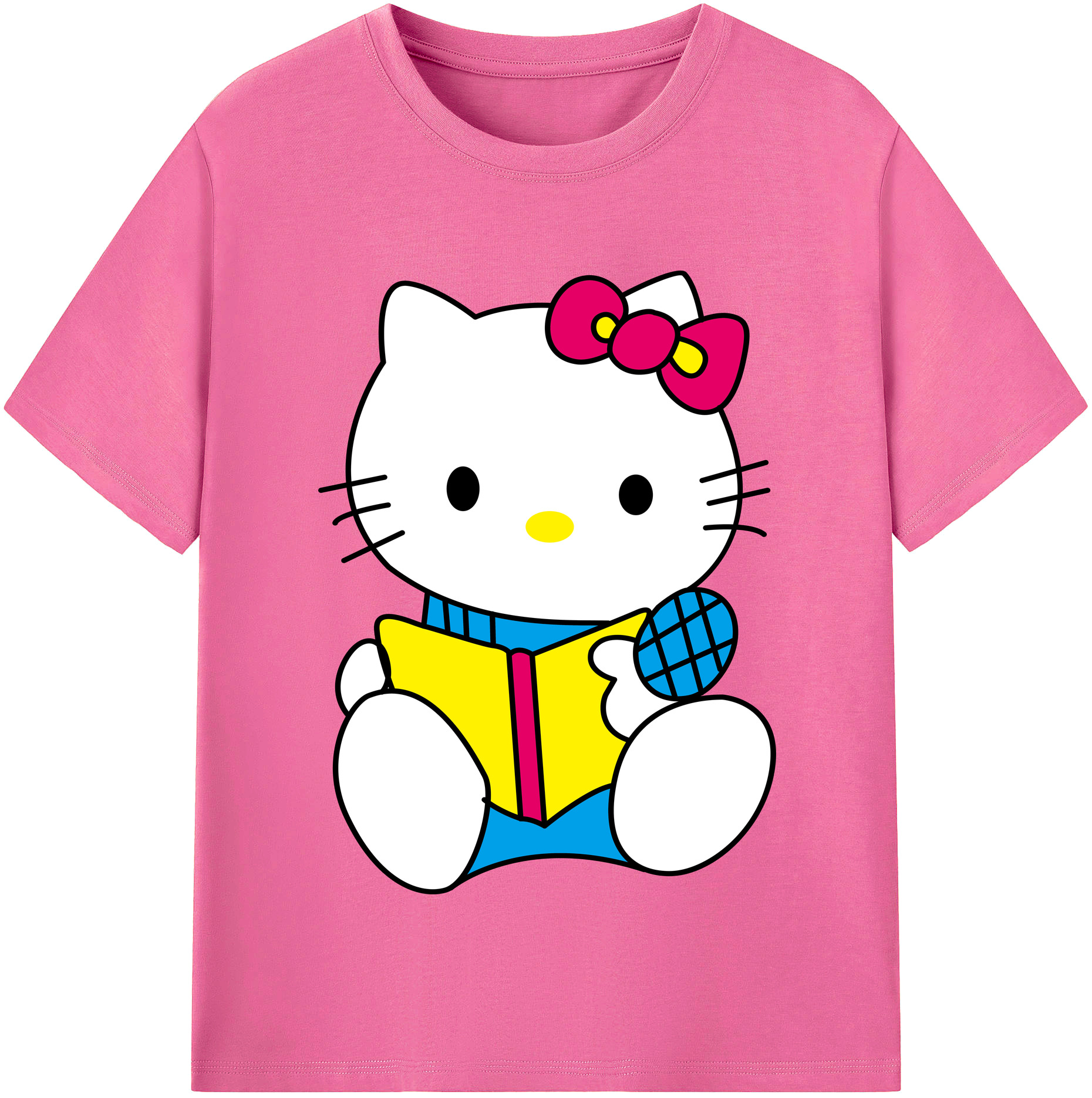 （画像用） Hello Kitty ハローキティ レディースカジュアルプリントTシャツ（綿100％）